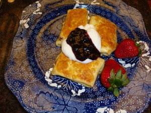 with jam & berries