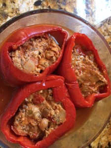 Peppers Stuffed with Turkey & Mint